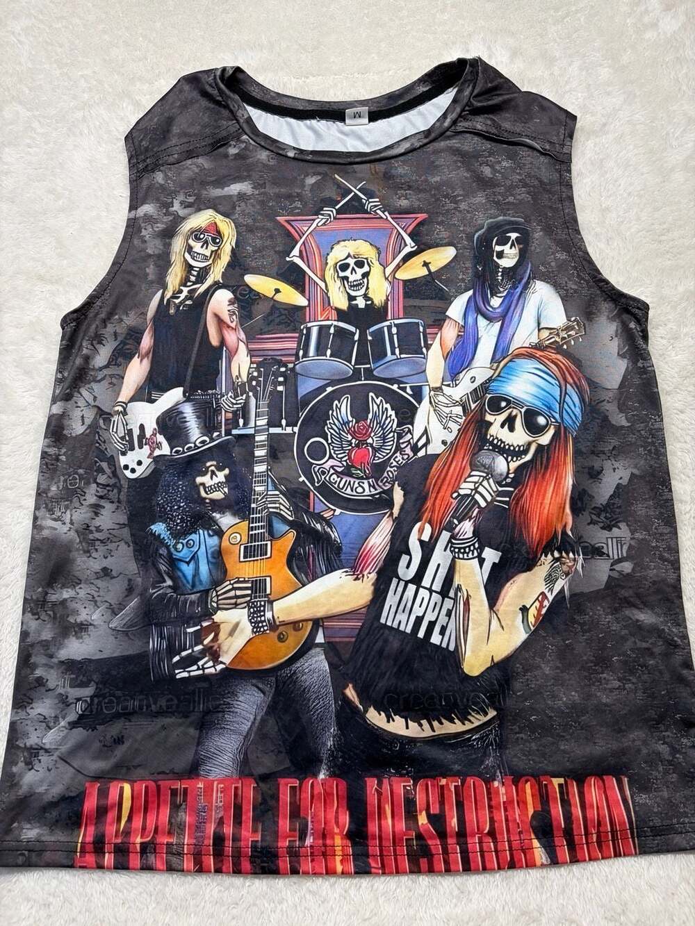 Guns N' Roses 'Appetite for Destruction' Graphic Tank Top, Women's Size M.